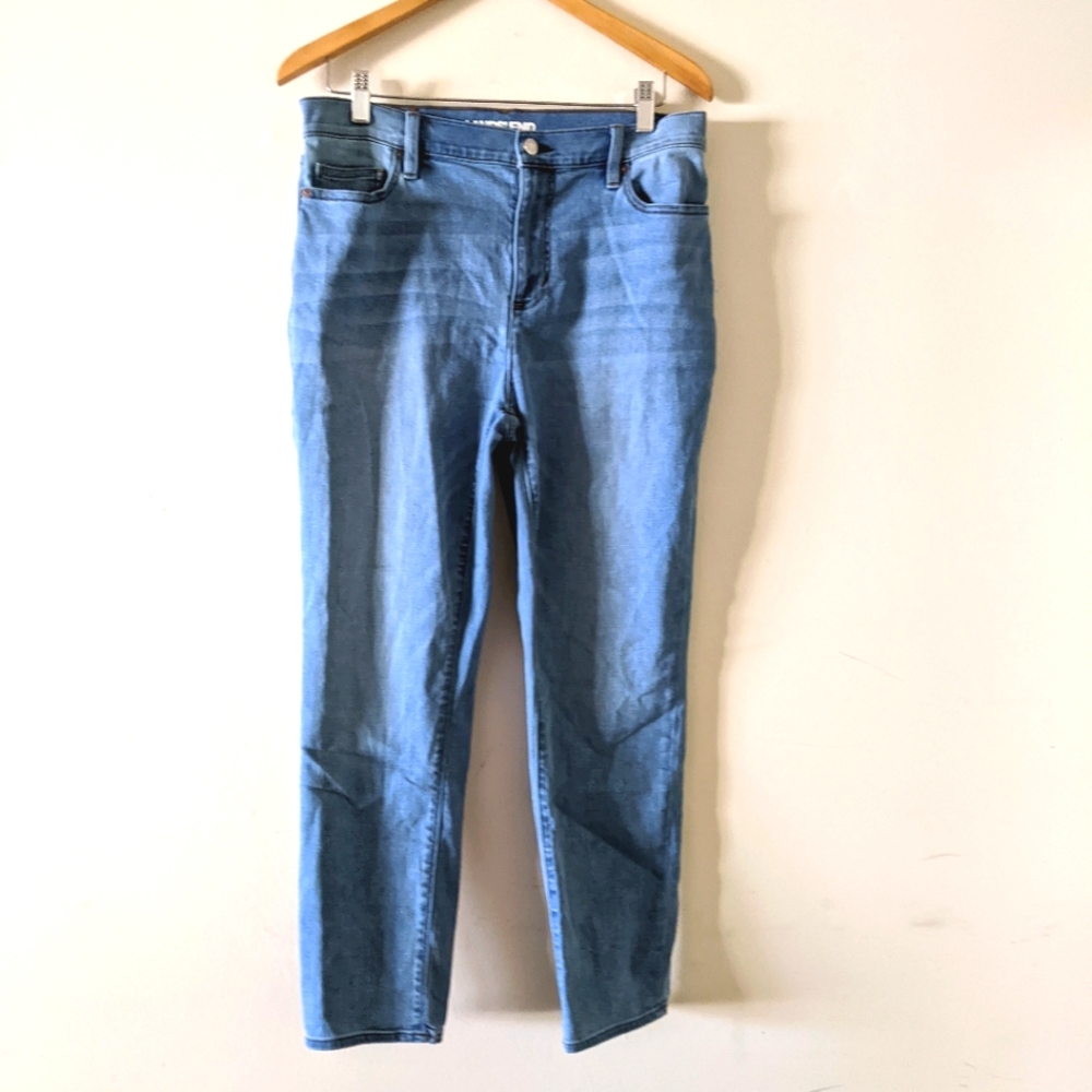 🌟 Land's End Blue Medium Wash Stretchy Denim Jeans. Size 12